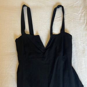 NWT Free People Black V Neck Body Suit